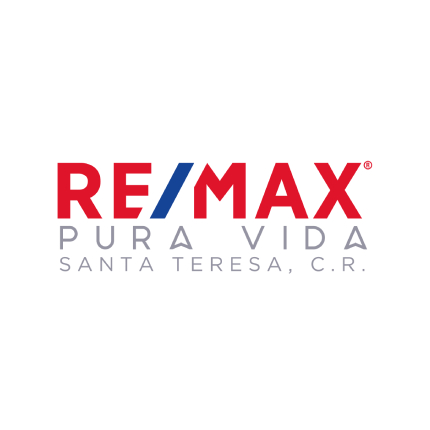 RE/MAX Pura Vida logo with location details.