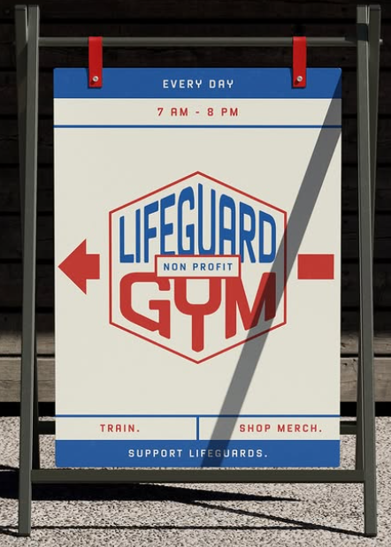 Lifeguard Gym sign in Santa Teresa Costa Rica supporting local lifeguards