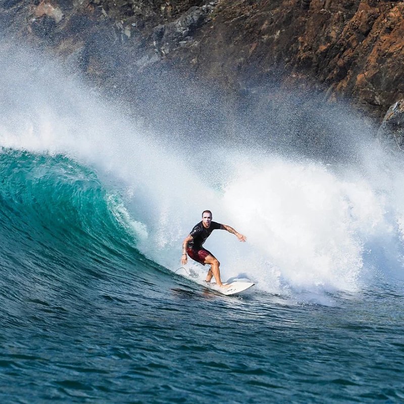 surfer riding large wave during Costa Rica national surf contest 2025