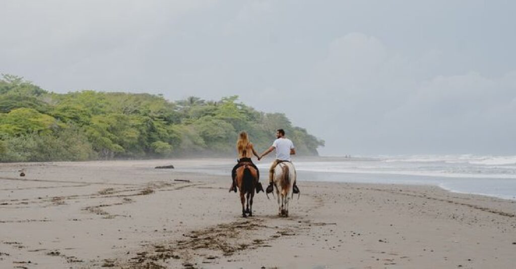 Horseback riding on the beach in Santa Teresa Costa Rica
