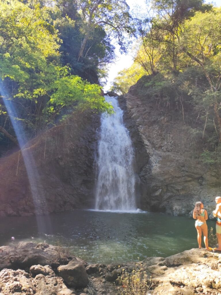 Montezuma waterfalls surrounded by jungle