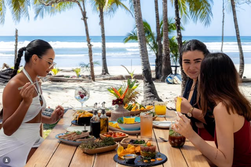 Beachfront dining at El Carmen in Santa Teresa Costa Rica
