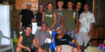 Young Brett during his first year after moving to Costa Rica, surrounded by new Costa Rican friends in Mal País, Costa Rica.